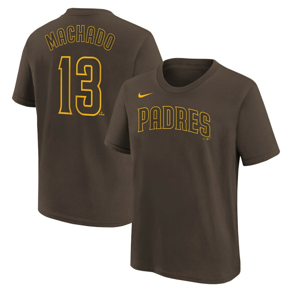 Manny Machado San Diego Padres Youth Name & Number T-Shirt - Brown | Nike