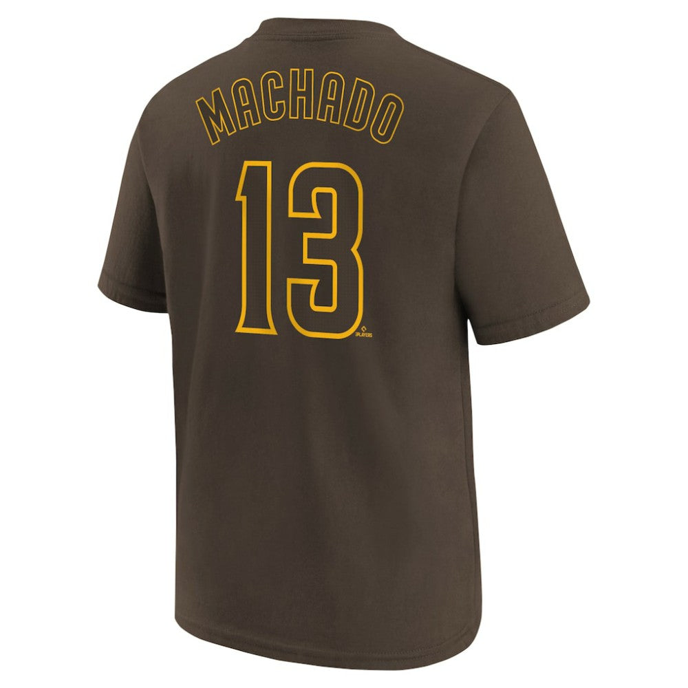 Manny Machado San Diego Padres Youth Name & Number T-Shirt - Brown | Nike
