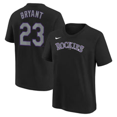 Kris Bryant Colorado Rockies Youth Name & Number T-Shirt - Black | Nike