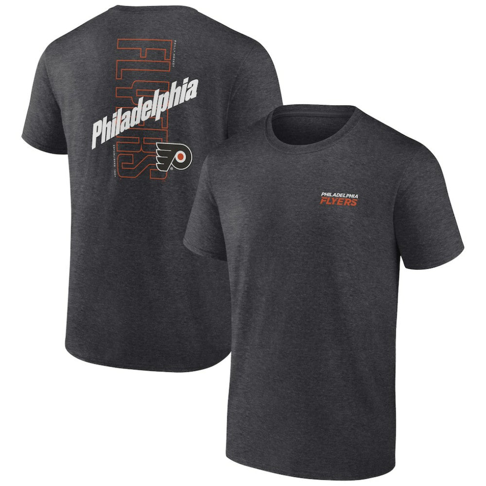 Philadelphia Flyers Fanatics Backbone T-Shirt Heather Charcoal