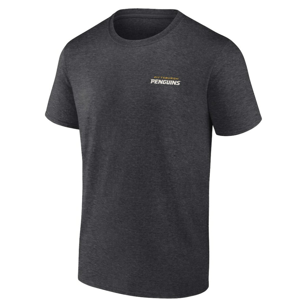 Pittsburgh Penguins Fanatics Backbone T-Shirt Heather Charcoal