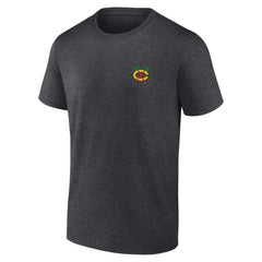 Chicago Blackhawks Fanatics Backbone T-Shirt Heather Charcoal