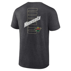 Minnesota Wild Fanatics Backbone T-Shirt Heather Charcoal