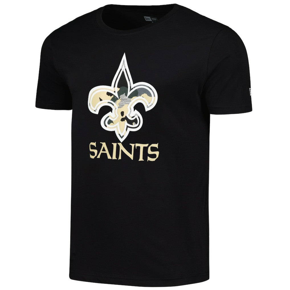 New Orleans Saints New Era Camo Logo T-Shirt - Black outlet