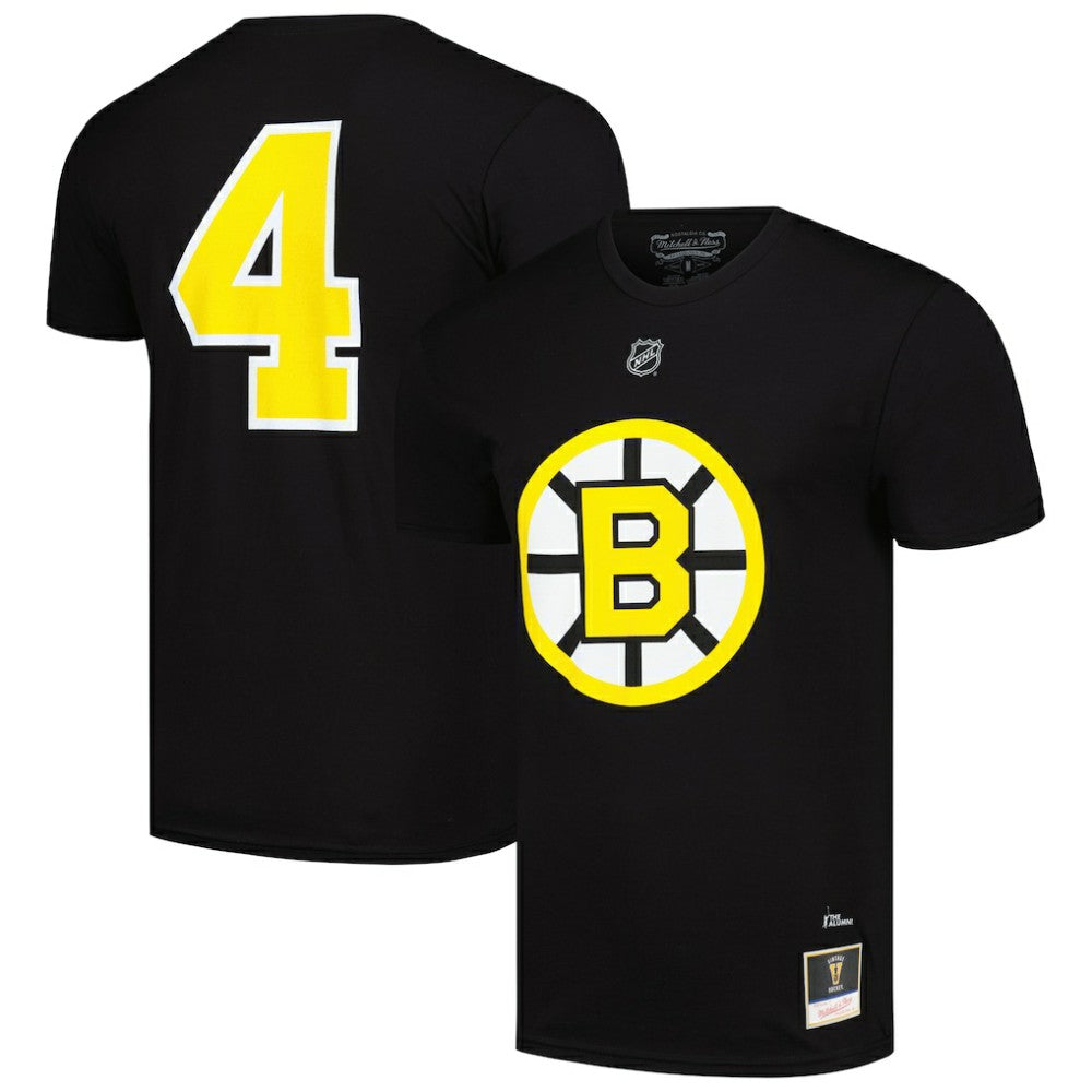 Bobby Orr Boston Bruins Mitchell & Ness Name & Number T-Shirt Black