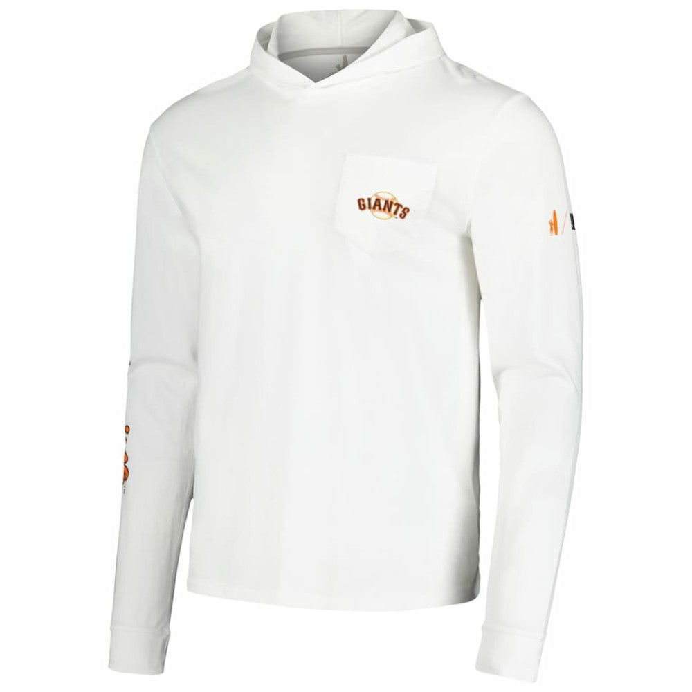San Francisco Giants johnnie-O Eddie Long Sleeve Hoodie T-Shirt - White