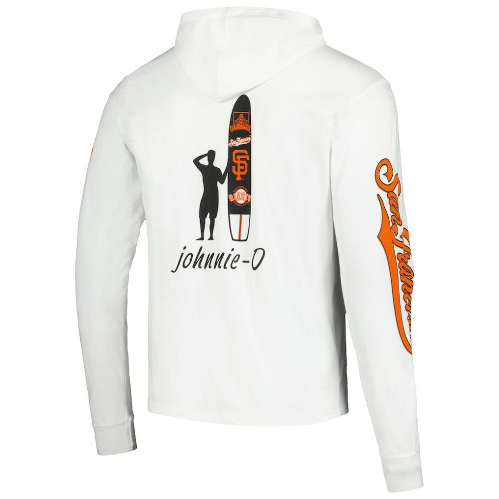 San Francisco Giants johnnie-O Eddie Long Sleeve Hoodie T-Shirt - White