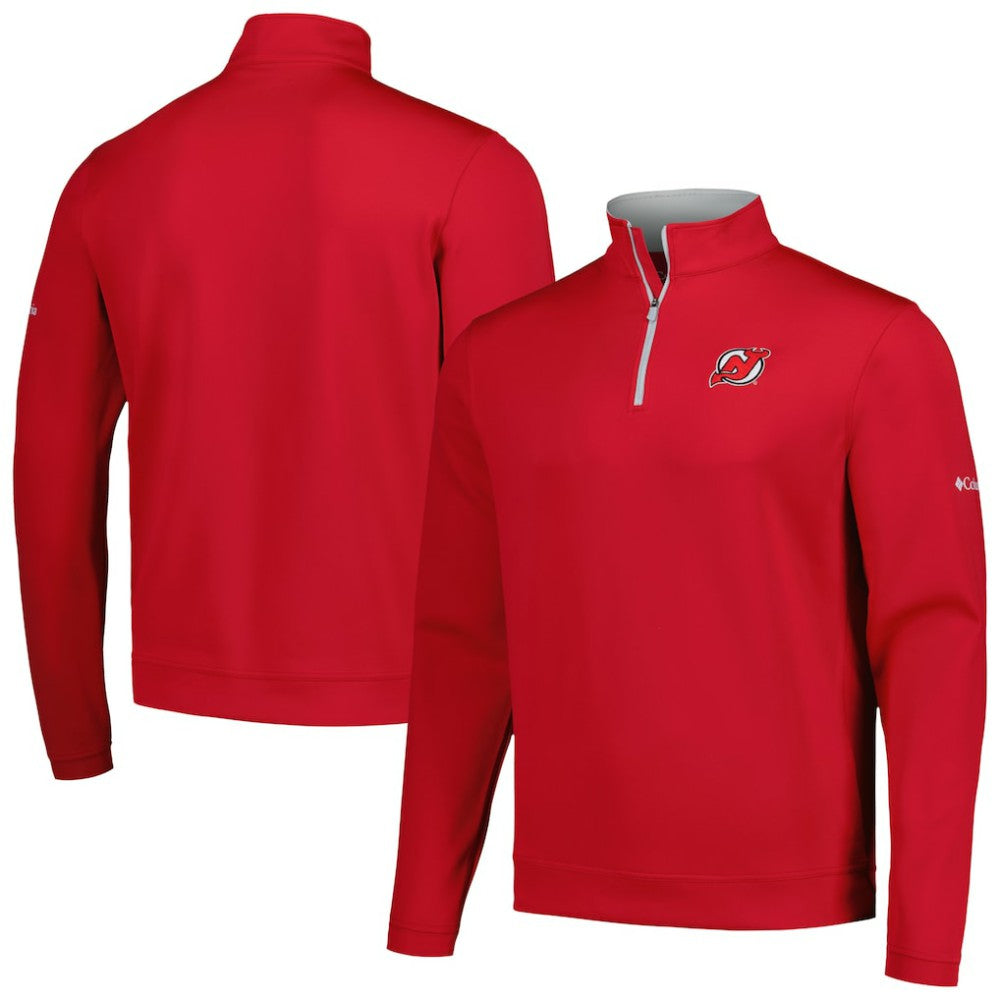 New Jersey Devils Columbia Wickham Hills Omni-Wick Quarter-Zip Jacket Red