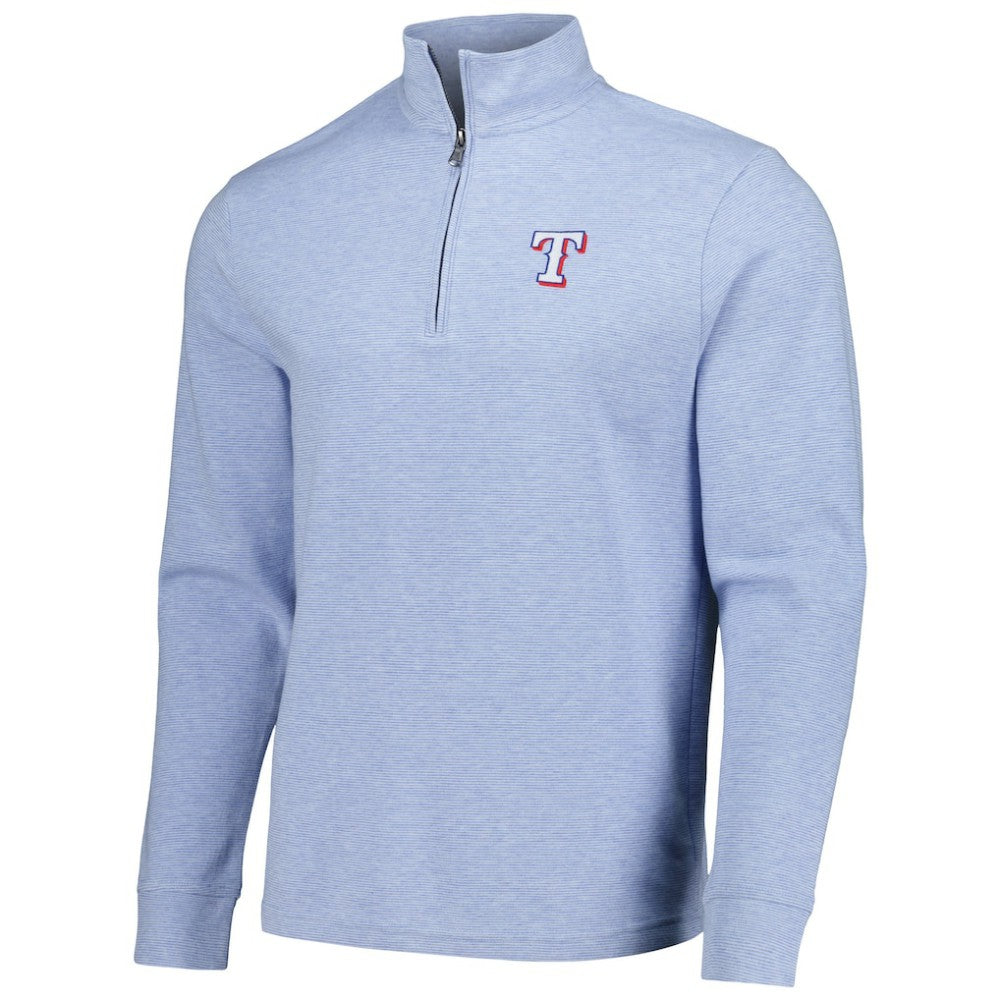 Texas Rangers Vineyard Vines Saltwater Quarter-Zip Jacket - Light Blue