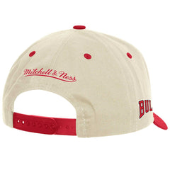 Chicago Bulls Game On Two-Tone Pro Crown Adjustable Hat - Cream | Mitchell & Ness for sale
