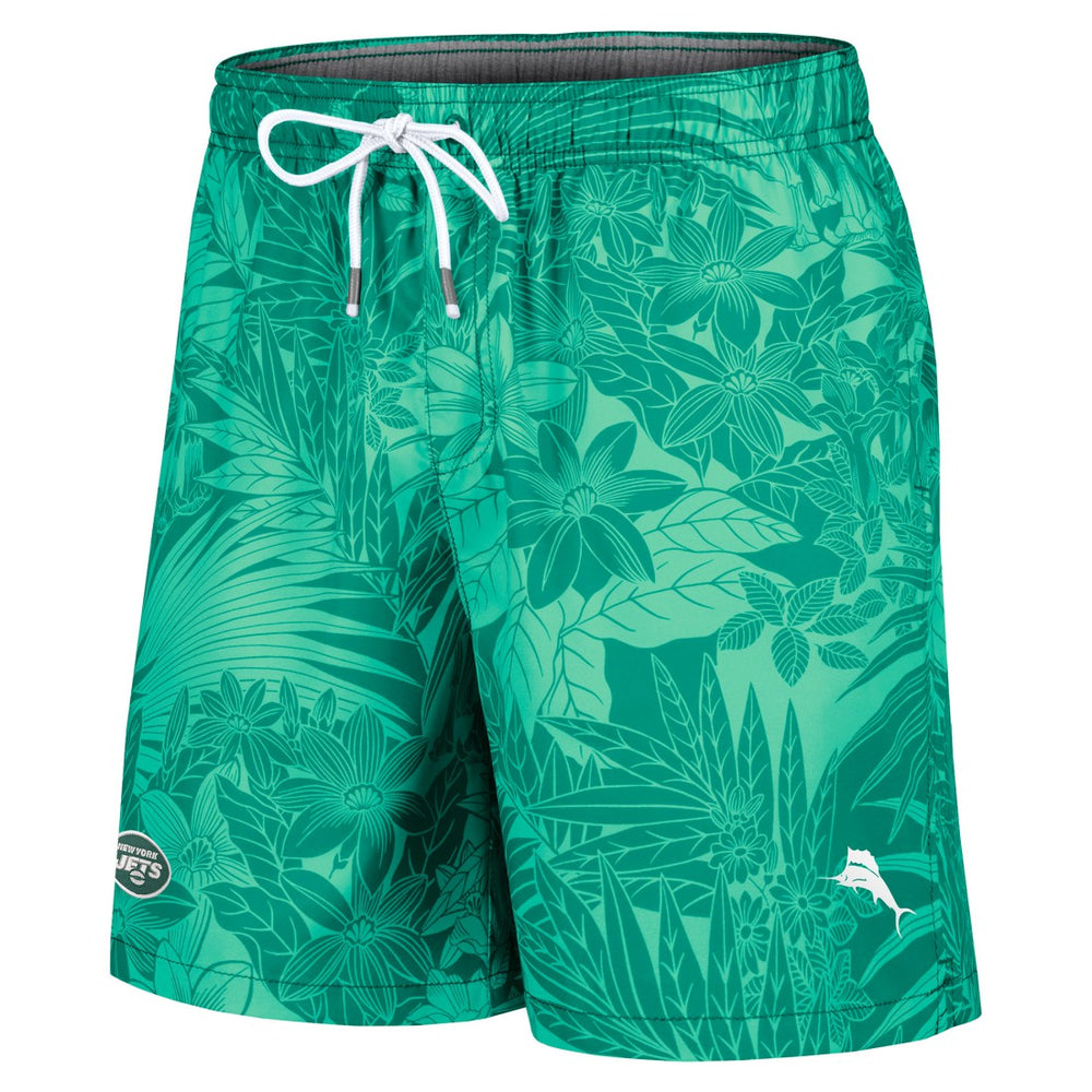 New York Jets Santiago Palms Board Shorts - Green cheap