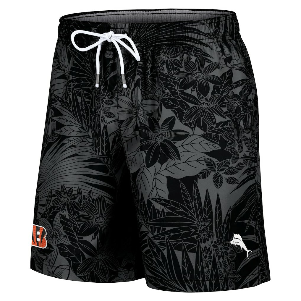 Cincinnati Bengals Santiago Palms Board Shorts - Black cheap