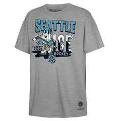 Seattle Kraken Mitchell & Ness Youth Ice Hockey T-Shirt Gray