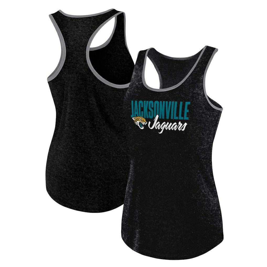 Jacksonville Jaguars Women's Plus Size Fuel Tank Top - Heather Black discount