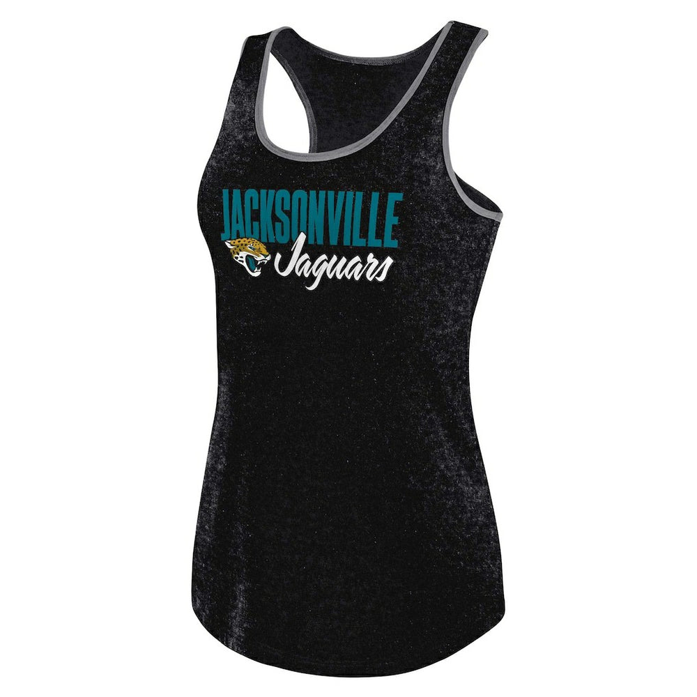 Jacksonville Jaguars Women's Plus Size Fuel Tank Top - Heather Black discount