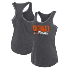 Cincinnati Bengals Women's Plus Size Fuel Tank Top - Heather Black outlet