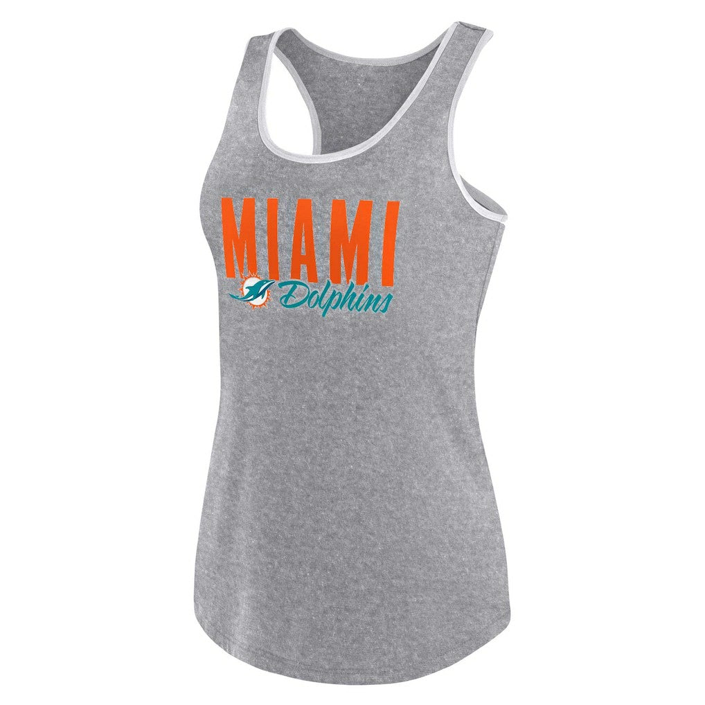 Miami Dolphins Women's Plus Size Fuel Tank Top - Heather Gray cheap