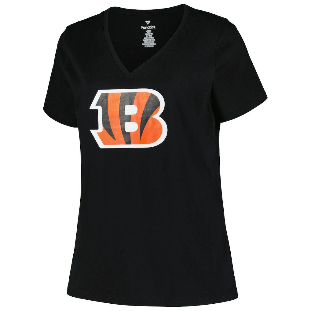 Cincinnati Bengals Women's Plus Size Mother's Day #1 Mom V-Neck T-Shirt - Black discount