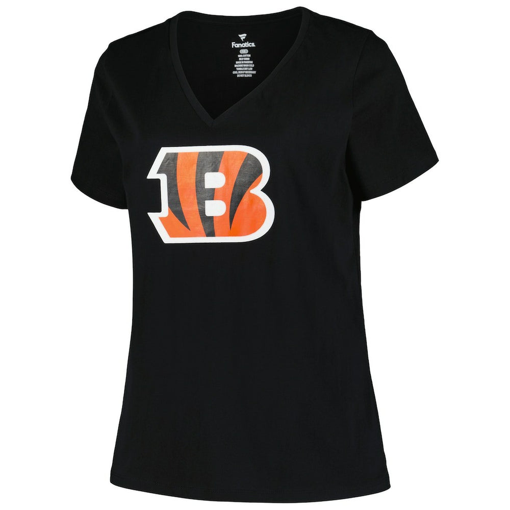 Cincinnati Bengals Women's Plus Size Mother's Day #1 Mom V-Neck T-Shirt - Black discount