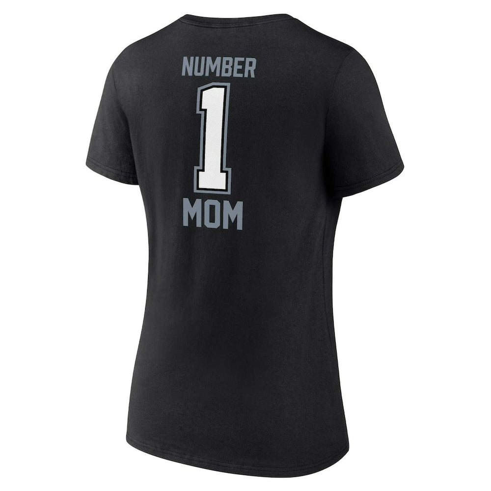 Las Vegas Raiders Women's Plus Size Mother's Day #1 Mom V-Neck T-Shirt - Black outlet