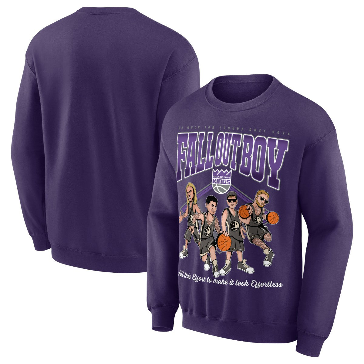 Fall Out Boy x Sacramento Kings Unisex So Much For (2our) Dust Pullover Sweatshirt - Purple for sale