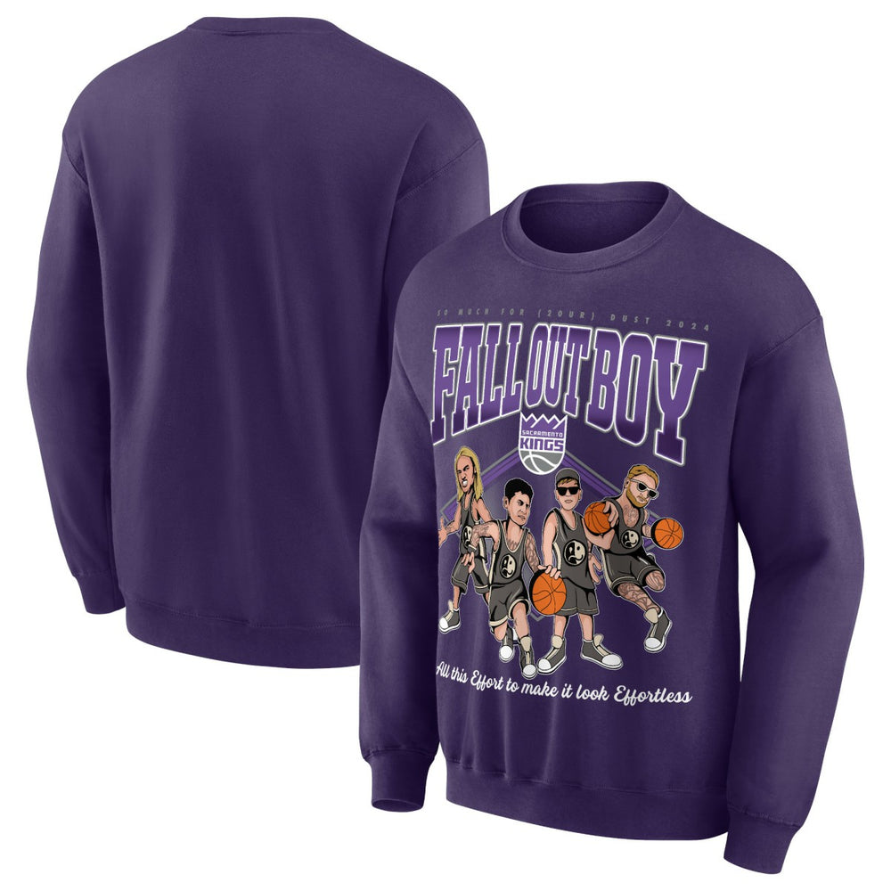 Fall Out Boy x Sacramento Kings Unisex So Much For (2our) Dust Pullover Sweatshirt - Purple for sale