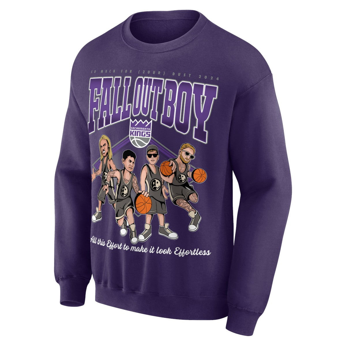 Fall Out Boy x Sacramento Kings Unisex So Much For (2our) Dust Pullover Sweatshirt - Purple for sale