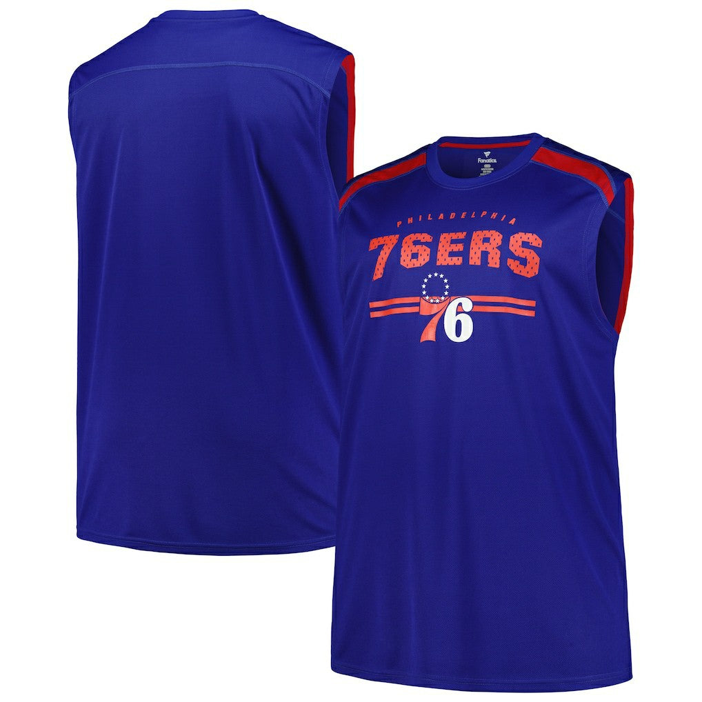 Philadelphia 76ers Big & Tall Birdseye Muscle Tank Top - Royal | Fanatics sale