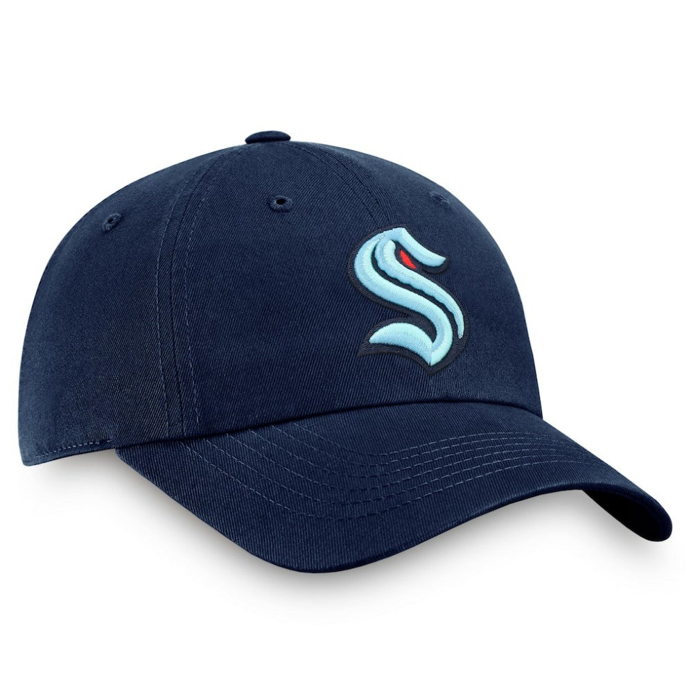 Seattle Kraken Fanatics Core Primary Logo Adjustable Hat Deep Sea Blue