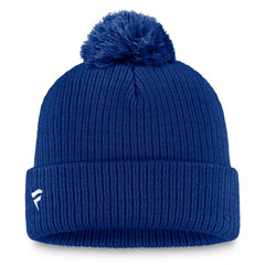 Edmonton Oilers Fanatics Primary Logo Cuffed Knit Hat with Pom Royal