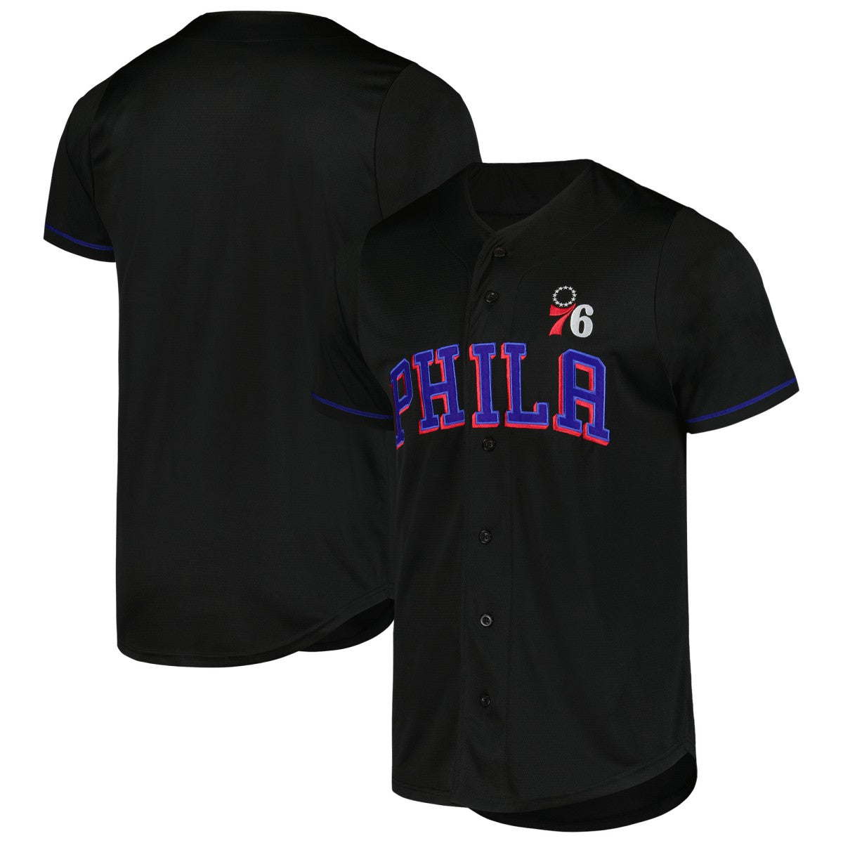 Philadelphia 76ers Pop Baseball Jersey - Black | Fanatics on sale
