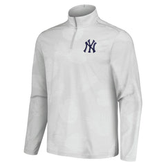 New York Yankees Tommy Bahama Delray Frond IslandZone Half-Zip Jacket - Gray