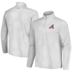 Atlanta Braves Tommy Bahama Delray Frond IslandZone Half-Zip Jacket - Gray
