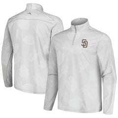 San Diego Padres Tommy Bahama Delray Frond IslandZone Half-Zip Jacket - Gray