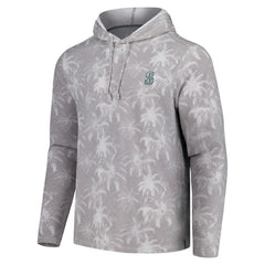 Seattle Mariners Tommy Bahama Palm Frenzy Hoodie Long Sleeve T-Shirt - Gray