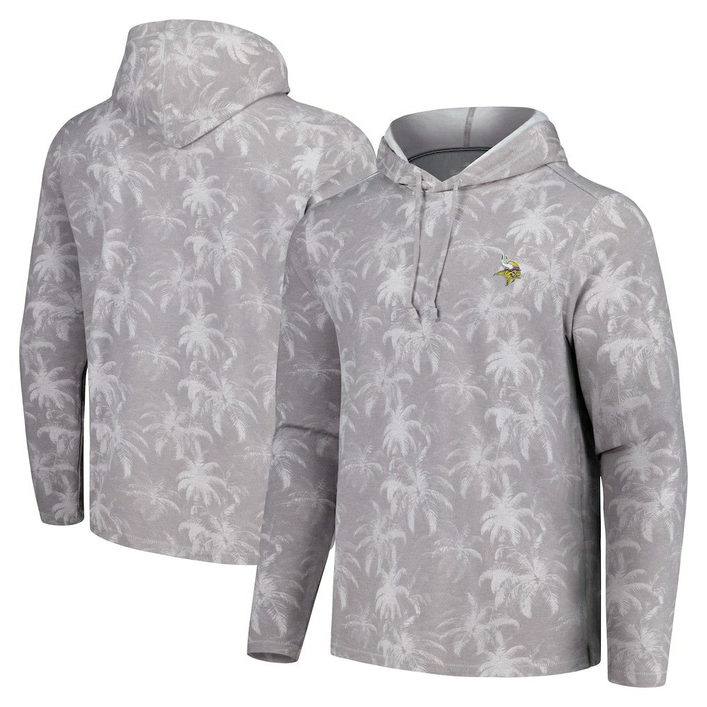 Minnesota Vikings Palm Frenzy Hoodie Long Sleeve T-Shirt - Gray discount