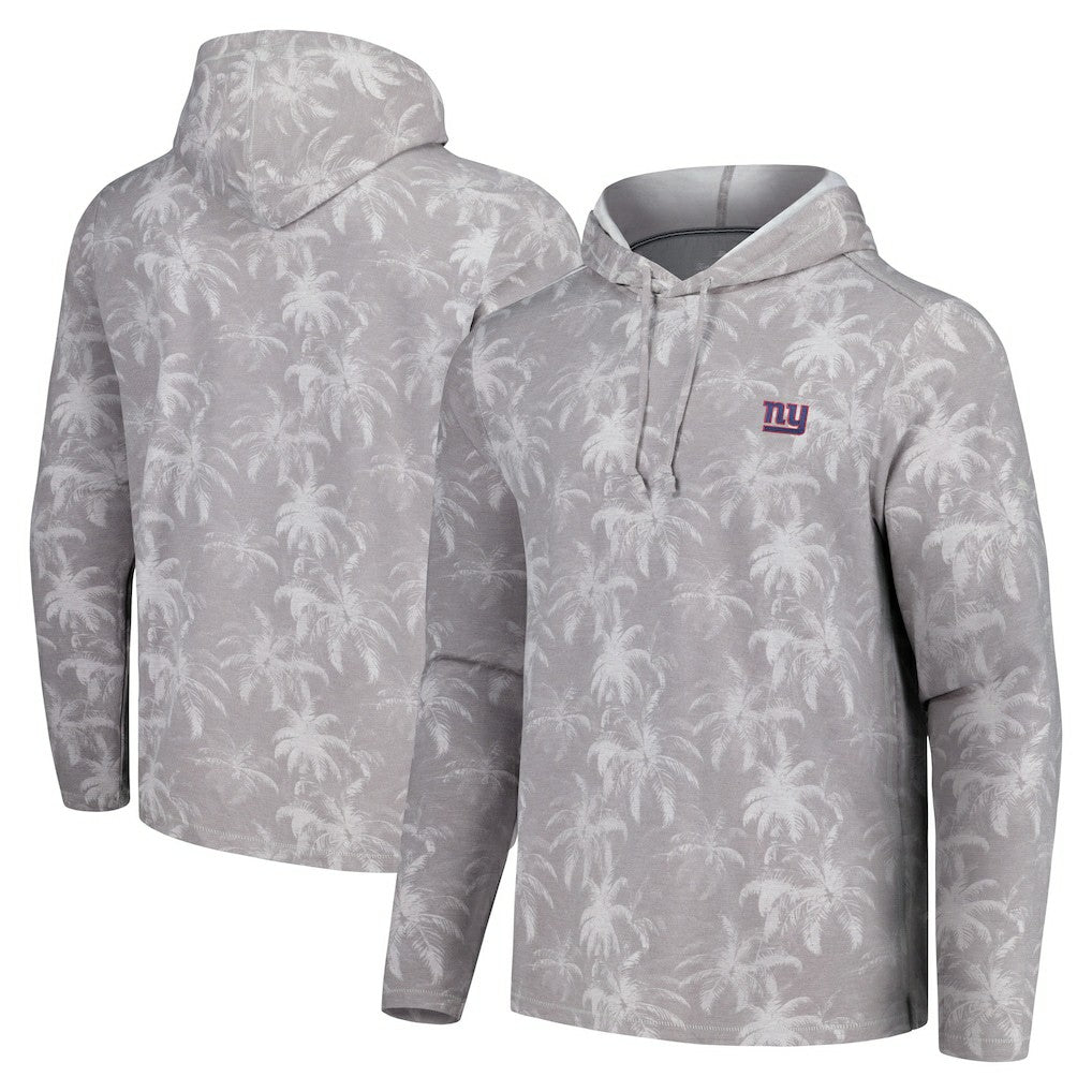 New York Giants Palm Frenzy Hoodie Long Sleeve T-Shirt - Gray discount