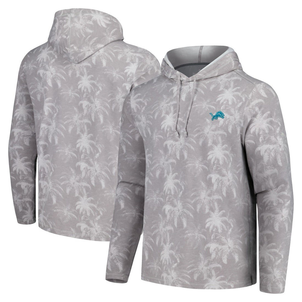 Detroit Lions Palm Frenzy Hoodie Long Sleeve T-Shirt - Gray discount