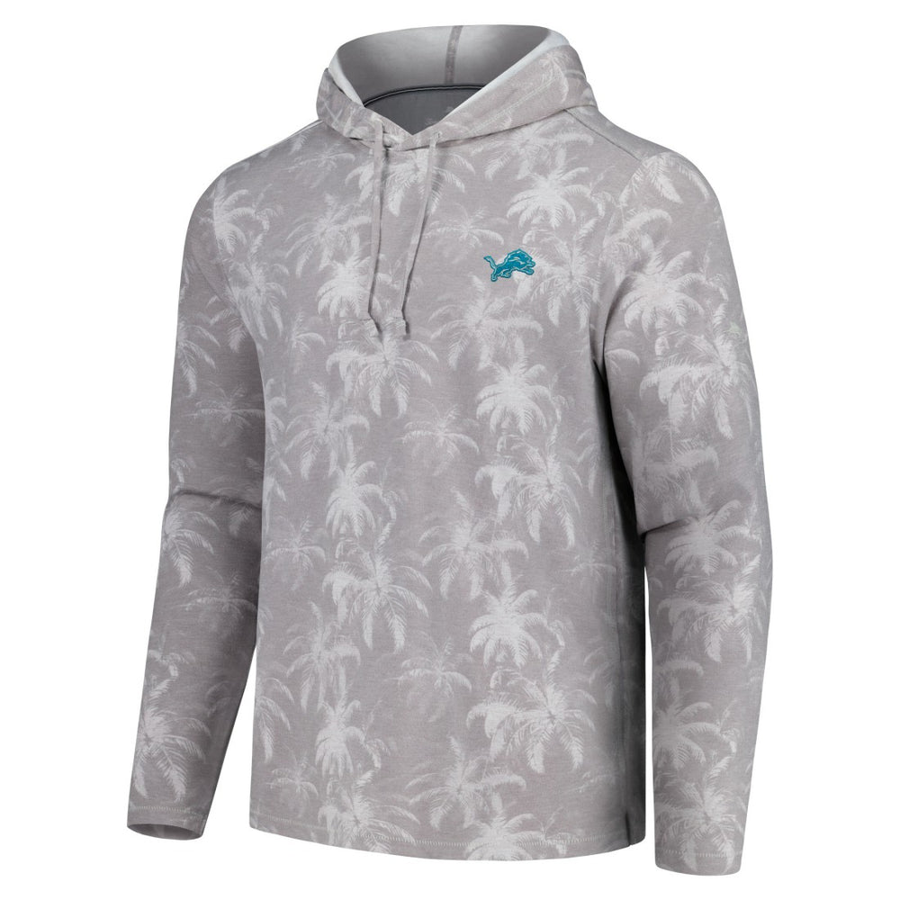 Detroit Lions Palm Frenzy Hoodie Long Sleeve T-Shirt - Gray discount