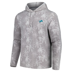 Detroit Lions Palm Frenzy Hoodie Long Sleeve T-Shirt - Gray discount
