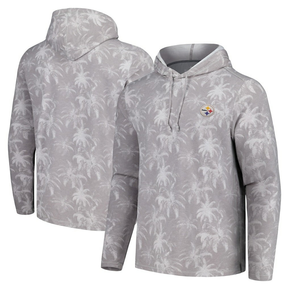 Pittsburgh Steelers Palm Frenzy Hoodie Long Sleeve T-Shirt - Gray cheap