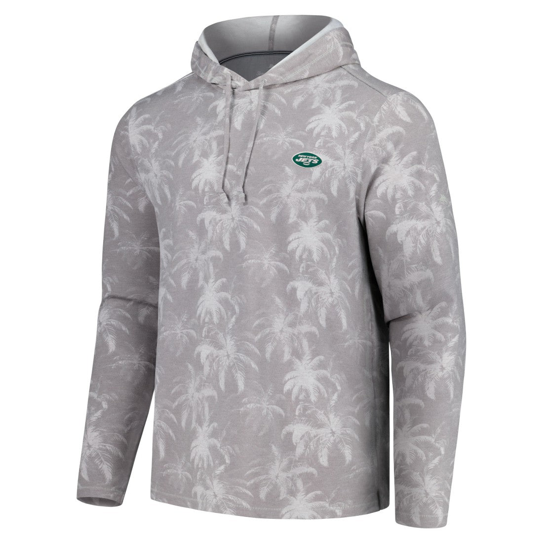 New York Jets Palm Frenzy Hoodie Long Sleeve T-Shirt - Gray outlet
