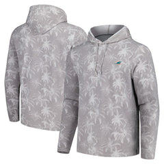 Miami Dolphins Palm Frenzy Hoodie Long Sleeve T-Shirt - Gray online