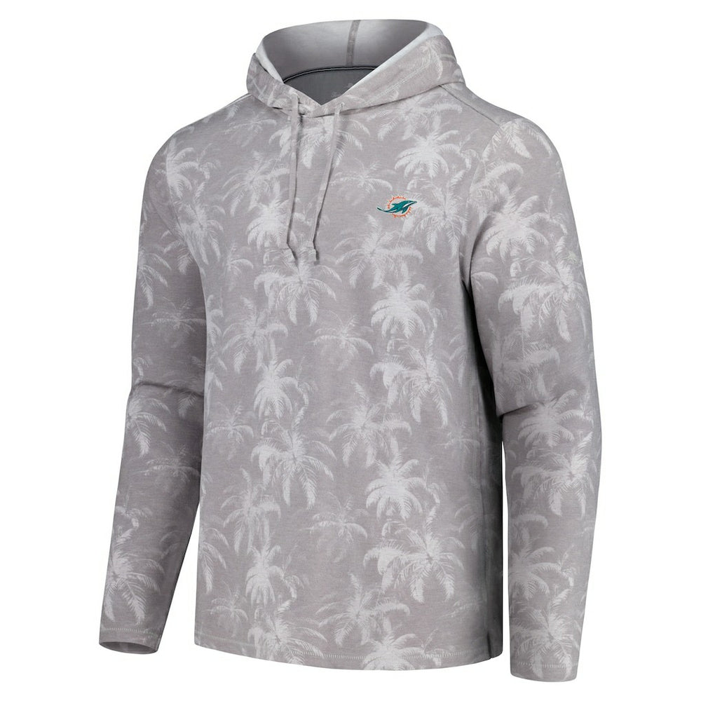 Miami Dolphins Palm Frenzy Hoodie Long Sleeve T-Shirt - Gray online
