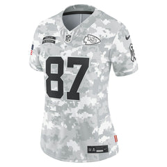 Travis Kelce Kansas City Chiefs Women's 2024 Salute to Service Limited Jersey - Arctic Camo | Nike cheap