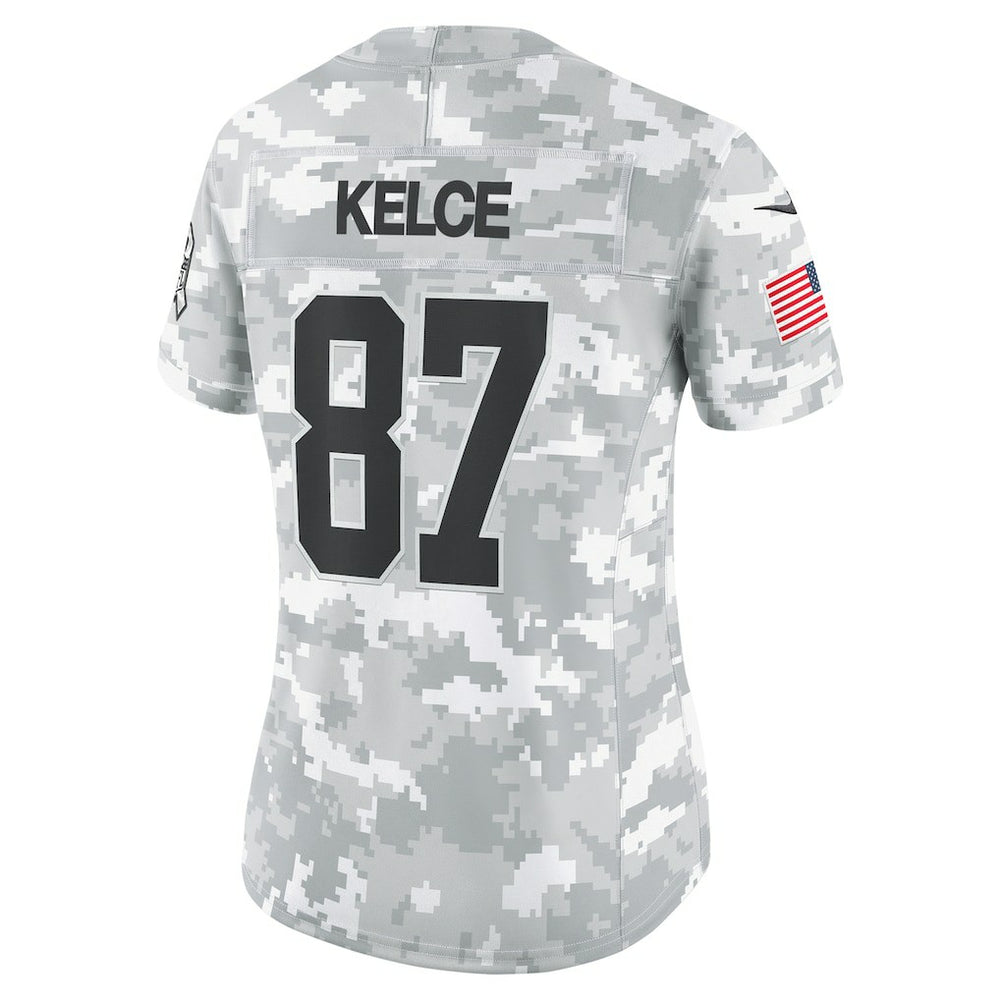 Travis Kelce Kansas City Chiefs Women's 2024 Salute to Service Limited Jersey - Arctic Camo | Nike cheap