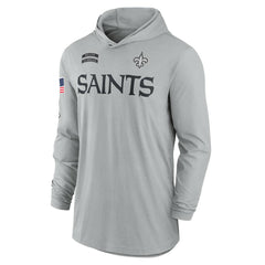 New Orleans Saints 2024 Salute to Service Lightweight Dri-FIT Long Sleeve Hoodie T-Shirt - Gray | Nike discount