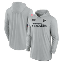 Houston Texans 2024 Salute to Service Lightweight Dri-FIT Long Sleeve Hoodie T-Shirt - Gray | Nike on sale