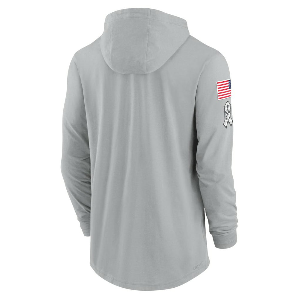 Houston Texans 2024 Salute to Service Lightweight Dri-FIT Long Sleeve Hoodie T-Shirt - Gray | Nike on sale