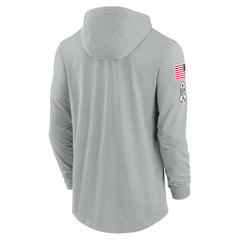 Houston Texans 2024 Salute to Service Lightweight Dri-FIT Long Sleeve Hoodie T-Shirt - Gray | Nike on sale
